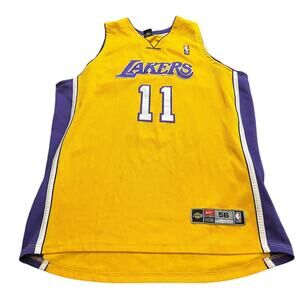 Karl Malone Team Nike Dri-Fit Lakers Authentic Jersey Home 56 3XL NBA Basketball